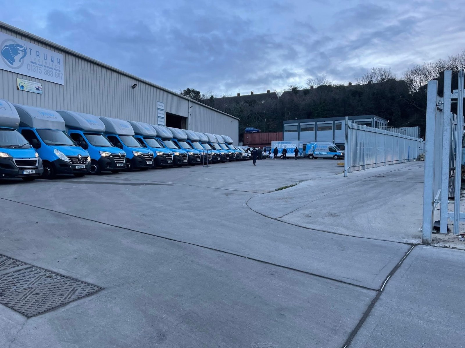 Self Storage Brentwood Trunk Self Storage warehouse at Unit 54 in Grays, Essex with fleet of low loader Luton removal vans
