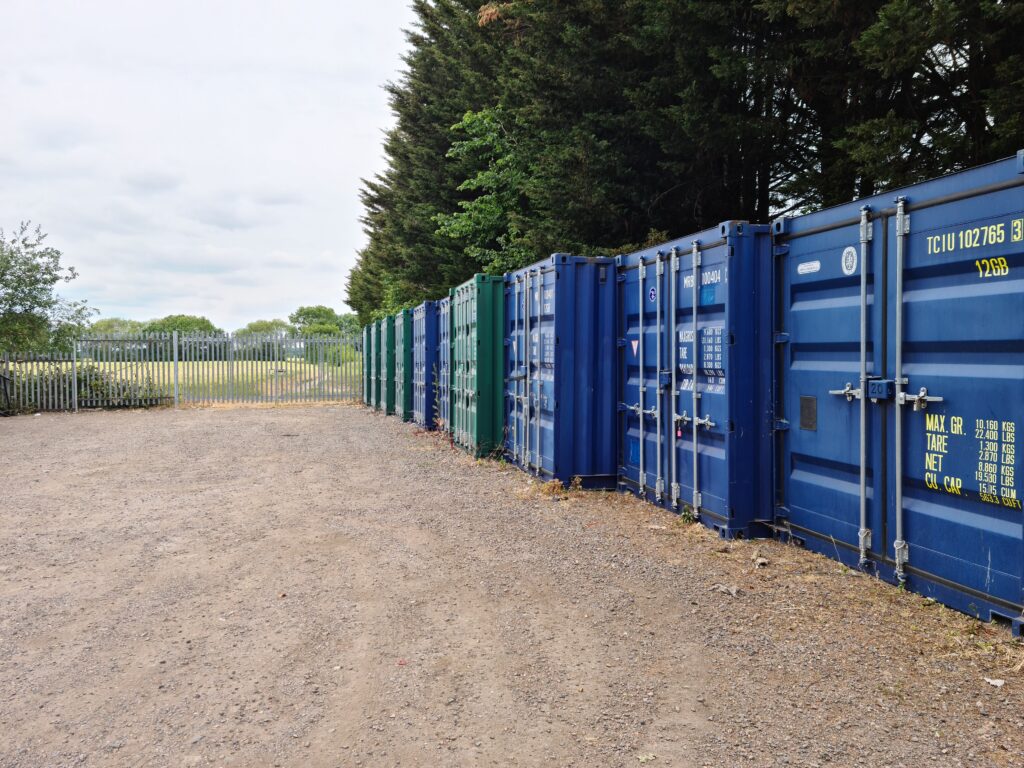 Outdoor container storage units at Street Farm South Ockendon near M25