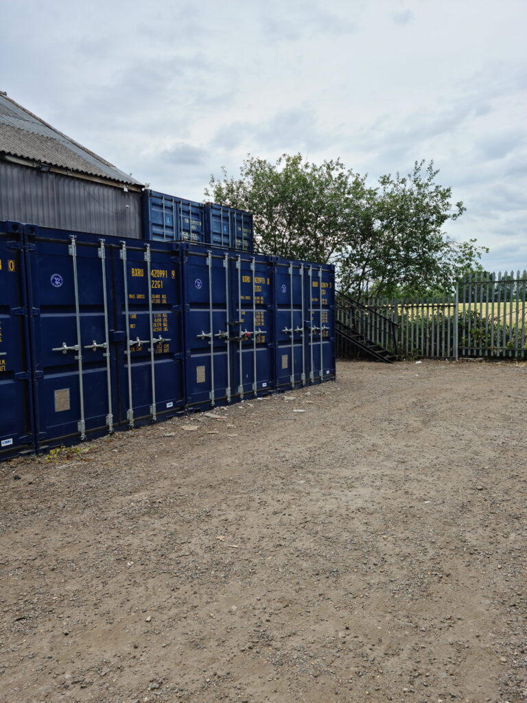 Accessible container storage yard space at Street Farm South Ockendon Essex