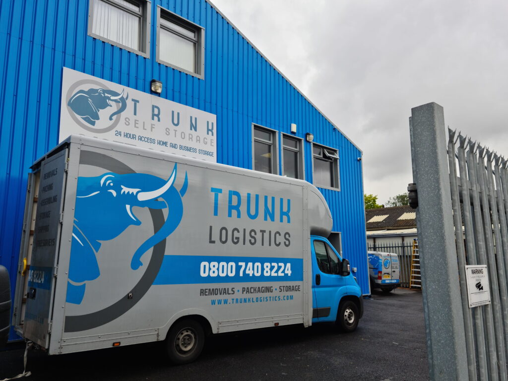 Trunk Self Storage vehicle outside indoor storage facility at Units 8 and 9 in Grays, Essex