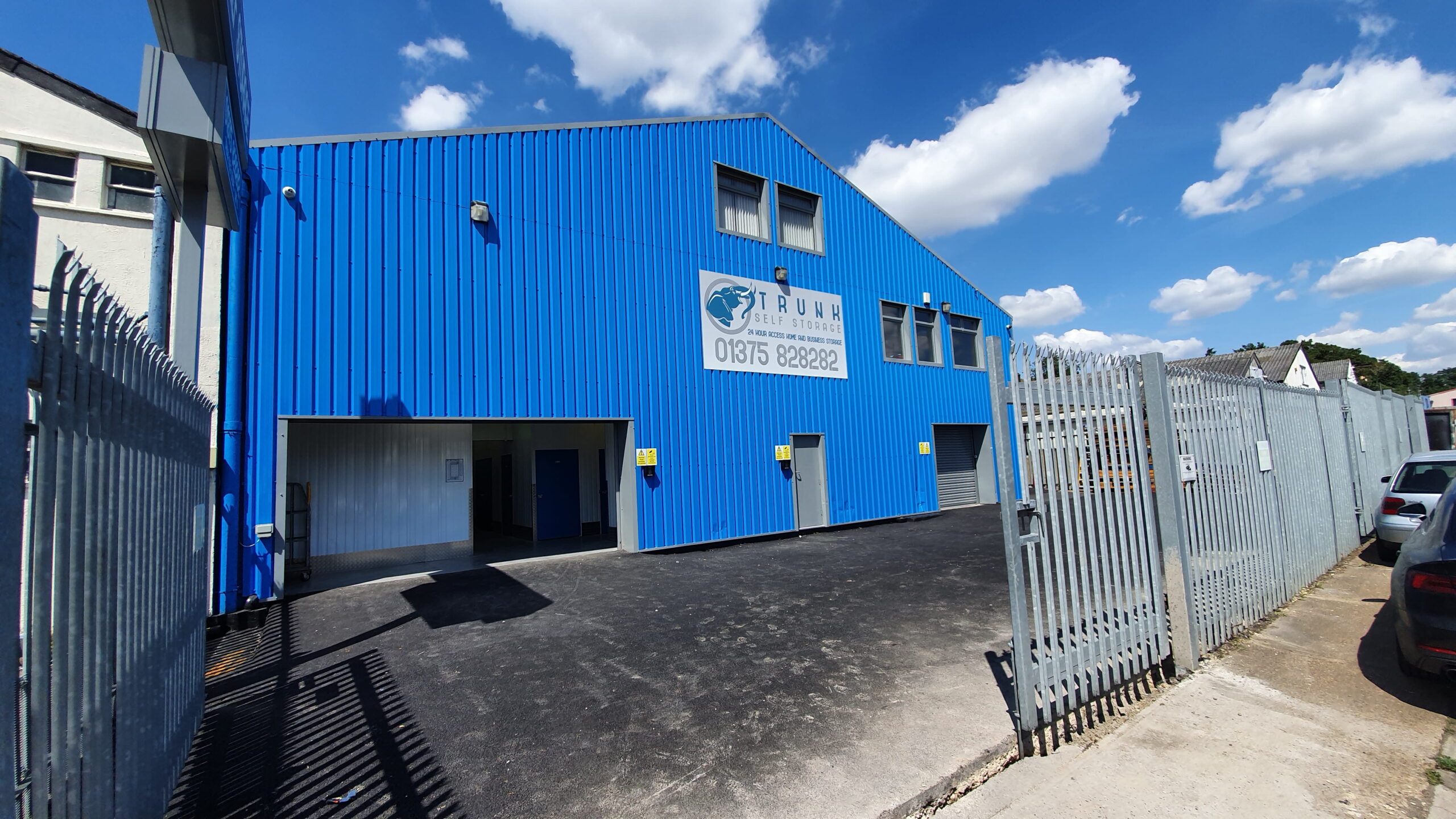 Secure indoor self storage building at Tower Road Globe Industrial Estate Grays Essex near East London