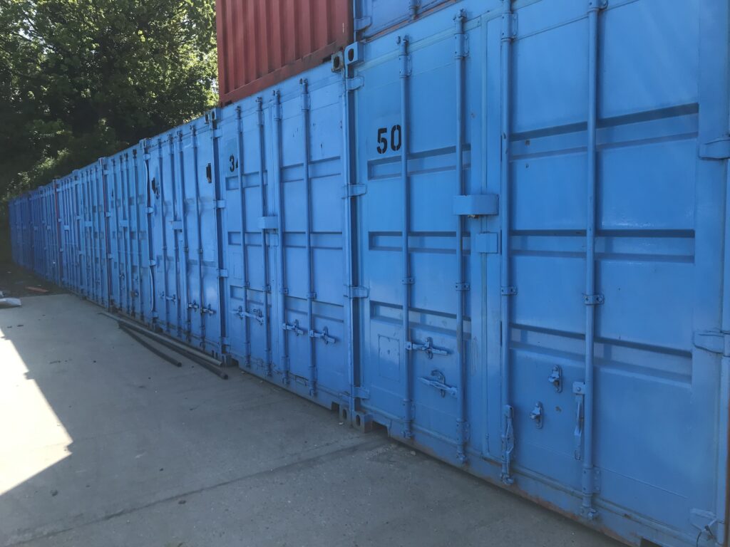 Ground level storage containers at Unit 53 Tower Road Grays Essex