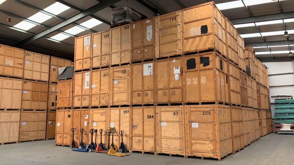 High-capacity warehouse crate storage in Essex